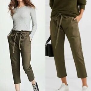 CURRENT / ELLIOTT The Tabloid Crop Pant Sz 2 M Rural Olive Green Pull-on Casual